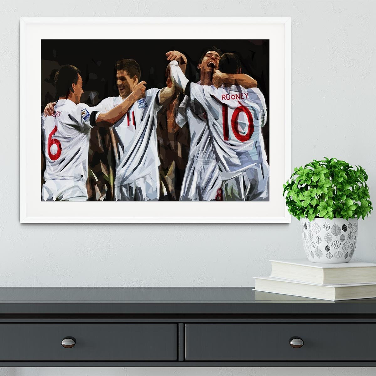 Terry Lampard Gerard and rooney England Framed Print - Canvas Art Rocks - 5