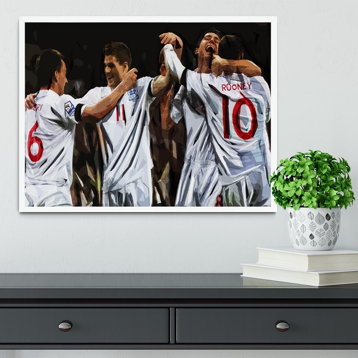 Terry Lampard Gerard and rooney England Framed Print - Canvas Art Rocks -6