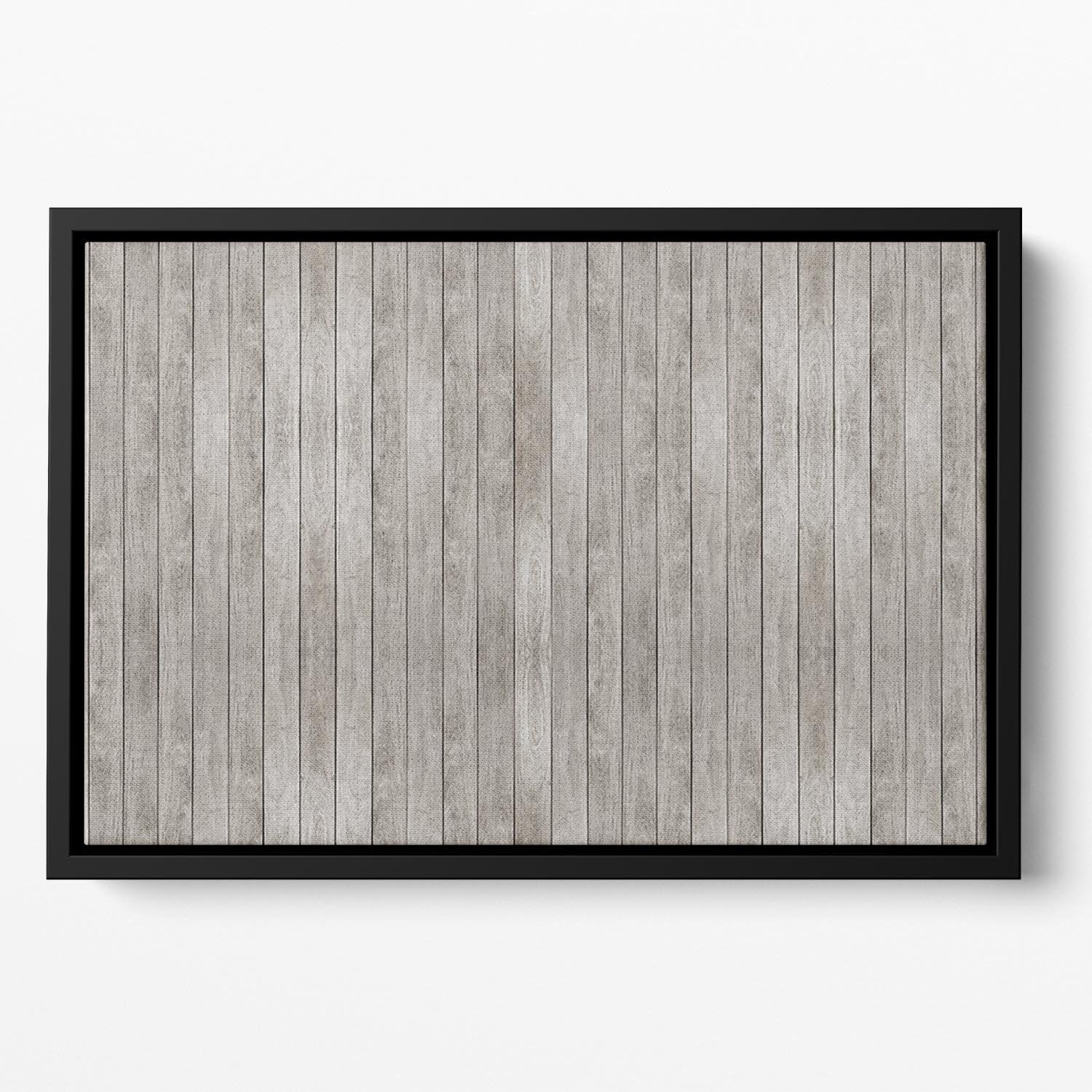 Texture of Old wood floor Floating Framed Canvas - Canvas Art Rocks - 2