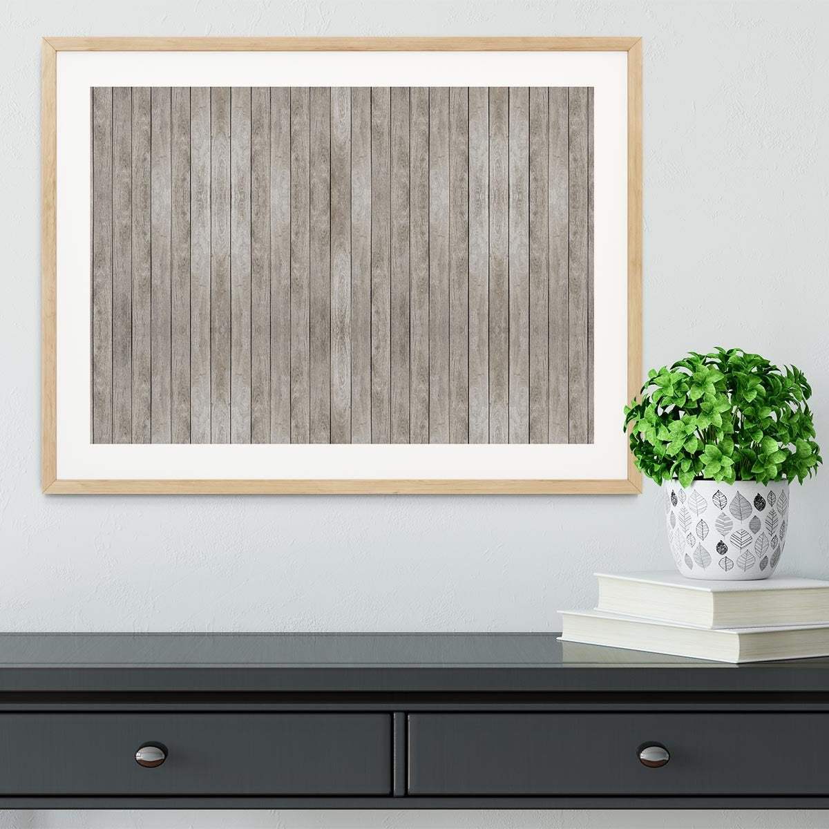 Texture of Old wood floor Framed Print - Canvas Art Rocks - 3