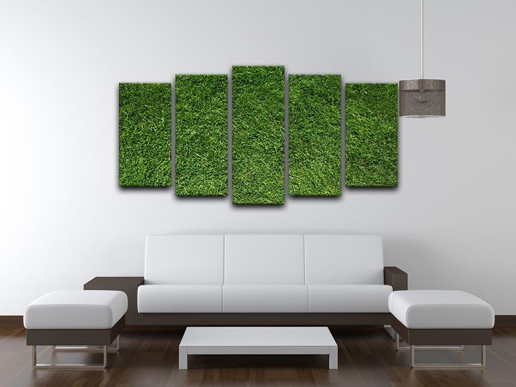 Texture of green grass 5 Split Panel Canvas - Canvas Art Rocks - 3