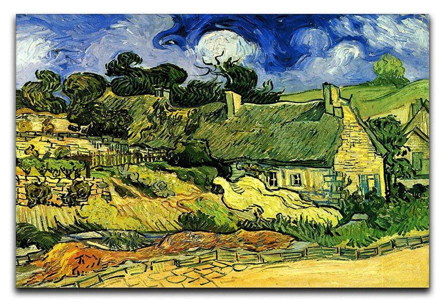 Thatched Cottages at Cordeville by Van Gogh Canvas Print & Poster  - Canvas Art Rocks - 1