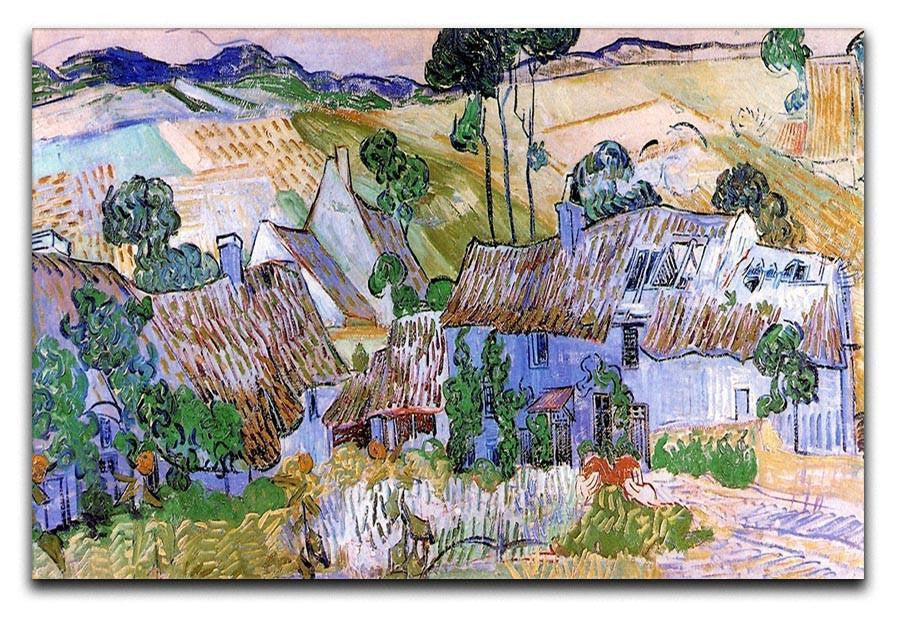 Thatched Cottages by a Hill by Van Gogh Canvas Print & Poster  - Canvas Art Rocks - 1