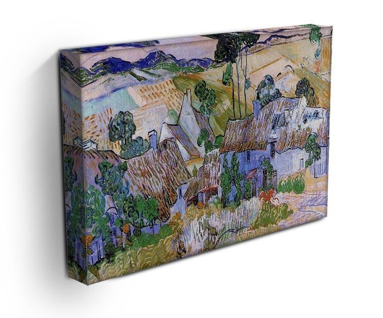 Thatched Cottages by a Hill by Van Gogh Canvas Print & Poster - Canvas Art Rocks - 3