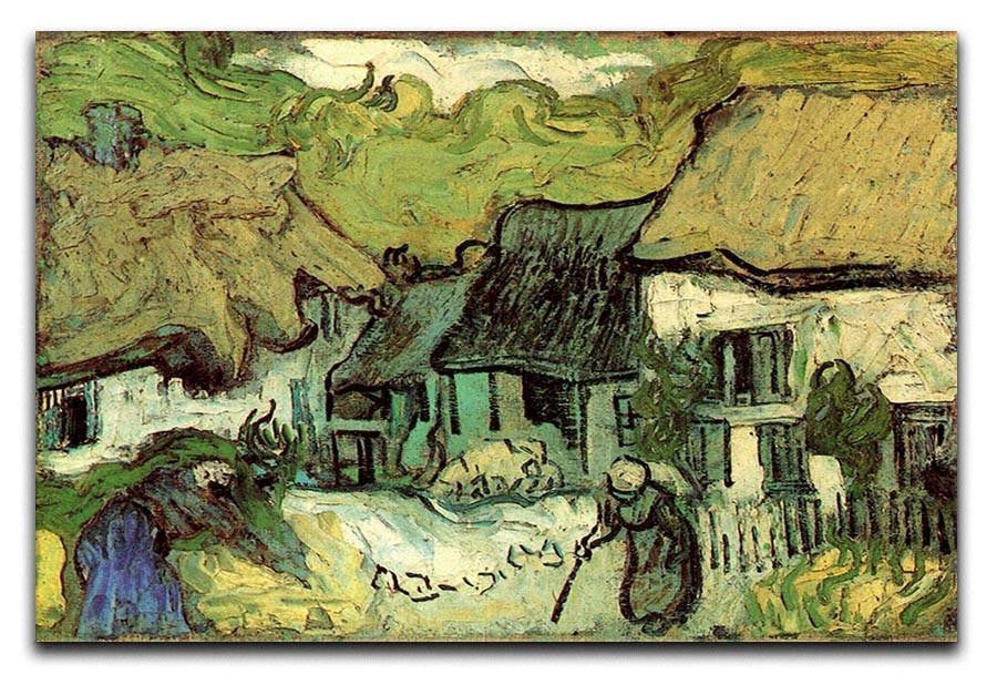 Thatched Cottages in Jorgus by Van Gogh Canvas Print & Poster  - Canvas Art Rocks - 1
