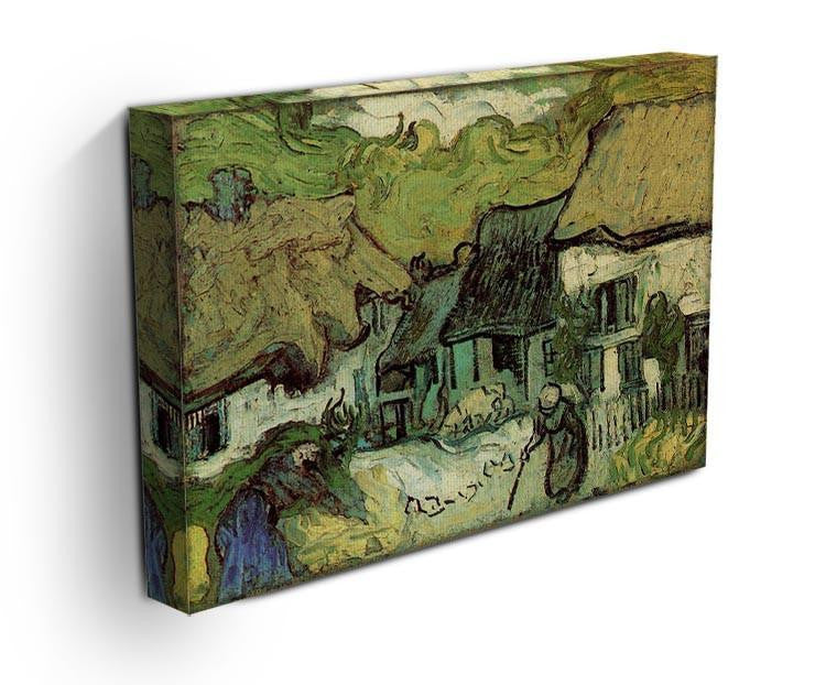 Thatched Cottages in Jorgus by Van Gogh Canvas Print & Poster - Canvas Art Rocks - 3
