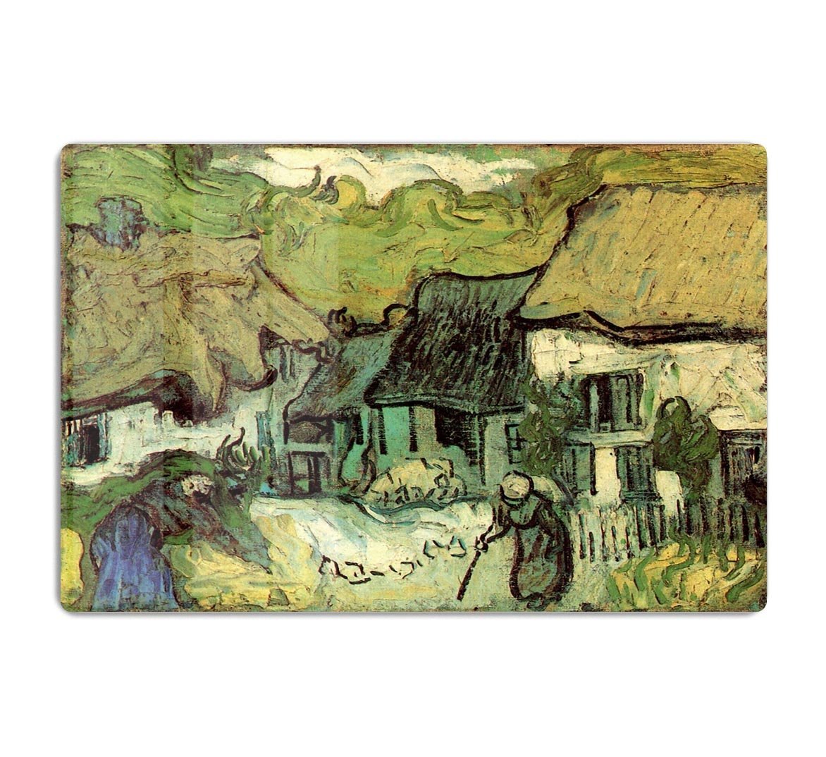 Thatched Cottages in Jorgus by Van Gogh HD Metal Print