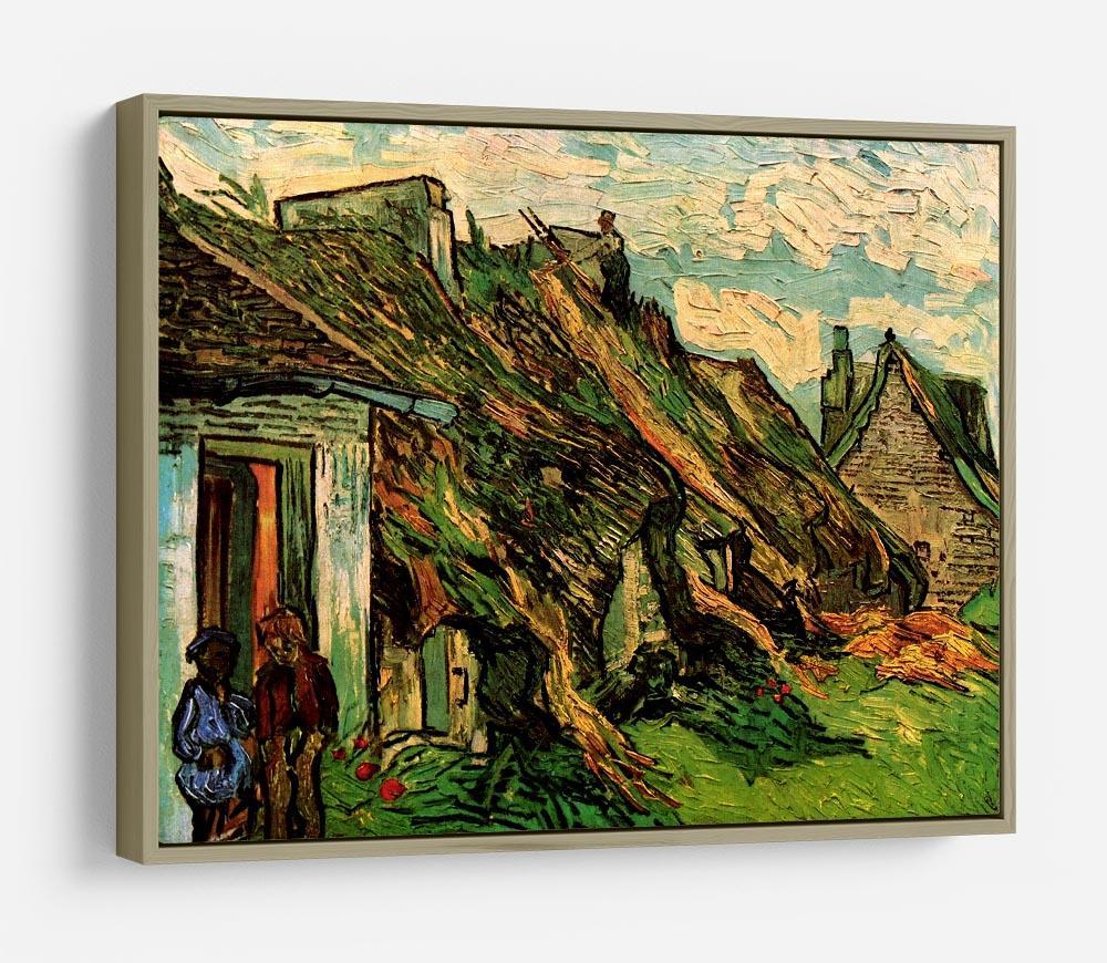 Thatched Sandstone Cottages in Chaponval by Van Gogh HD Metal Print