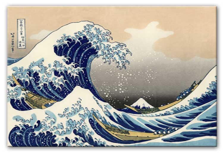 The Great Wave Off Kanagawa Print - Canvas Art Rocks - 1