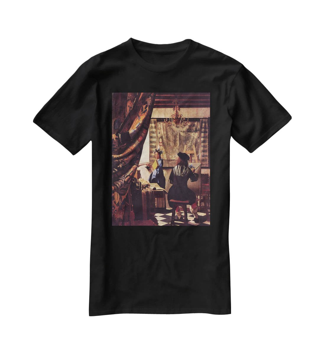 The Allegory of Painting by Vermeer T-Shirt - Canvas Art Rocks - 1