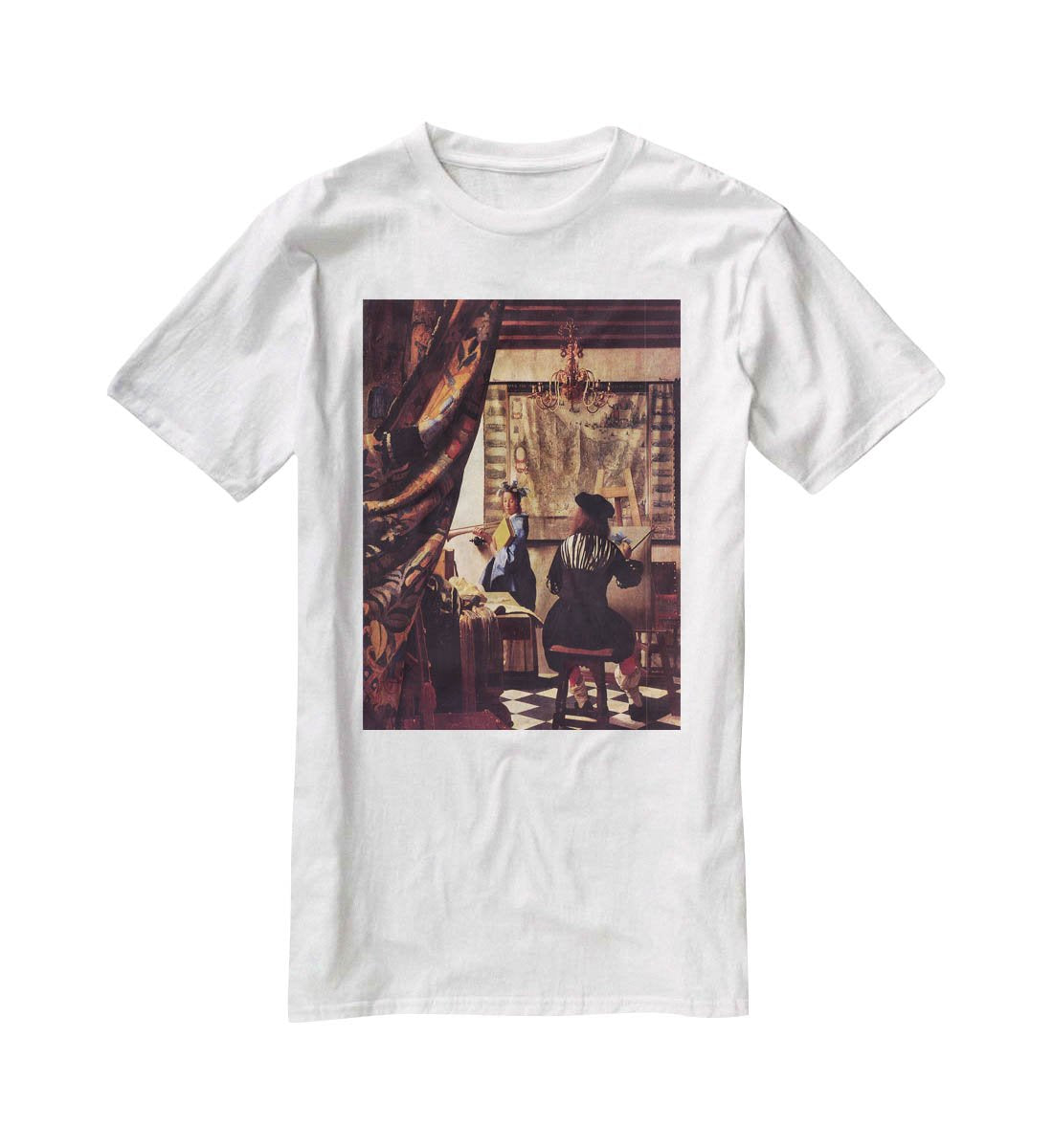 The Allegory of Painting by Vermeer T-Shirt - Canvas Art Rocks - 5