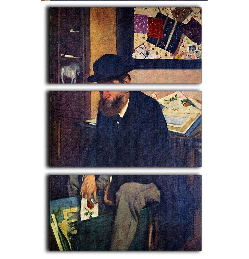 The Amateur by Degas 3 Split Panel Canvas Print - Canvas Art Rocks - 1