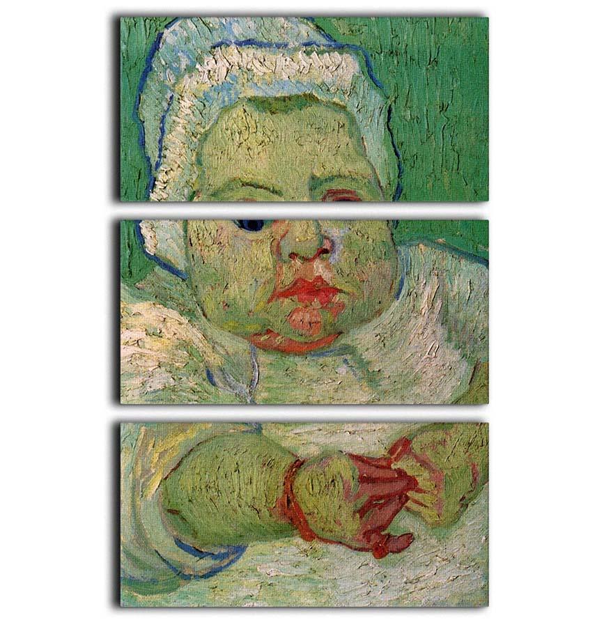 The Baby Marcelle Roulin by Van Gogh 3 Split Panel Canvas Print - Canvas Art Rocks - 1