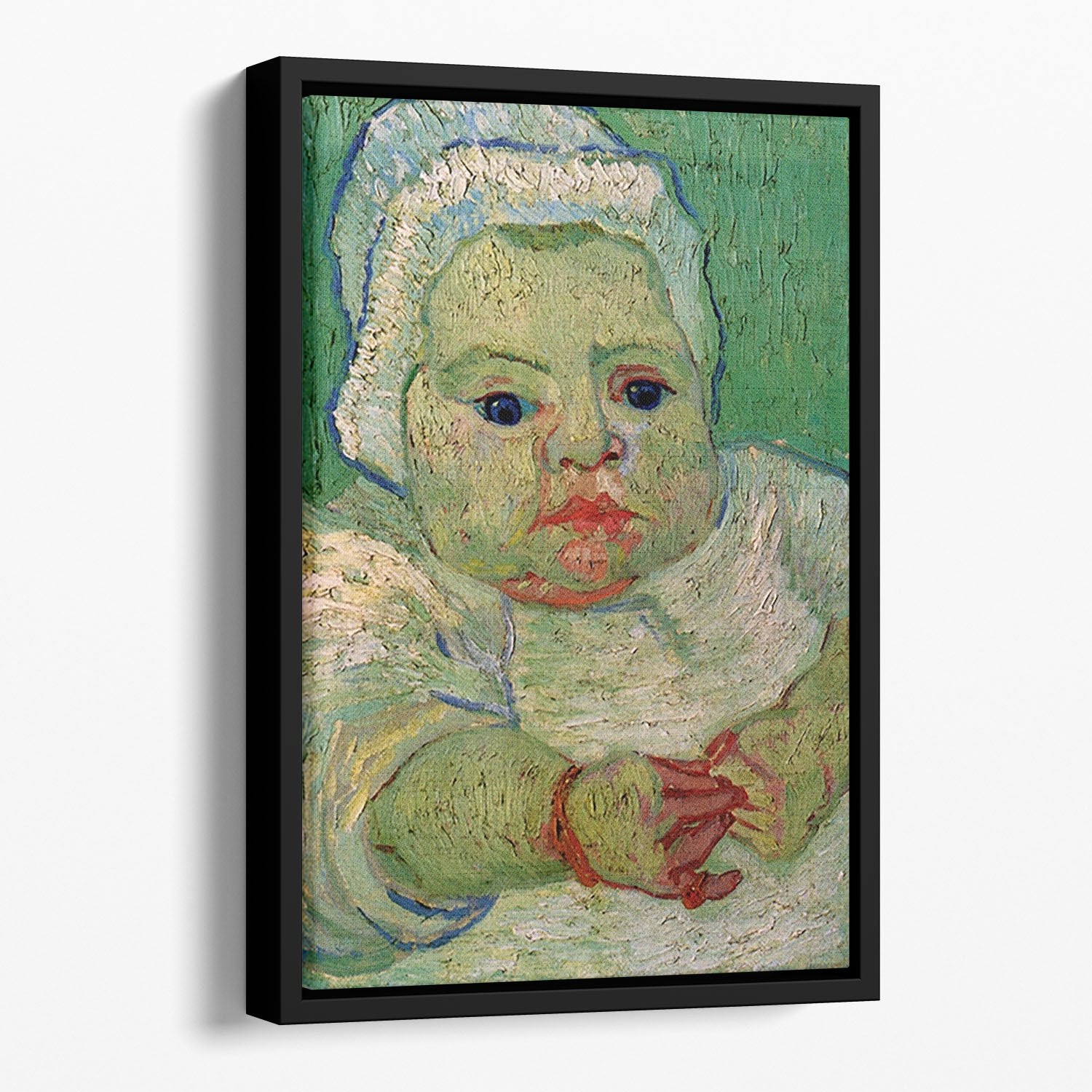 The Baby Marcelle Roulin by Van Gogh Floating Framed Canvas