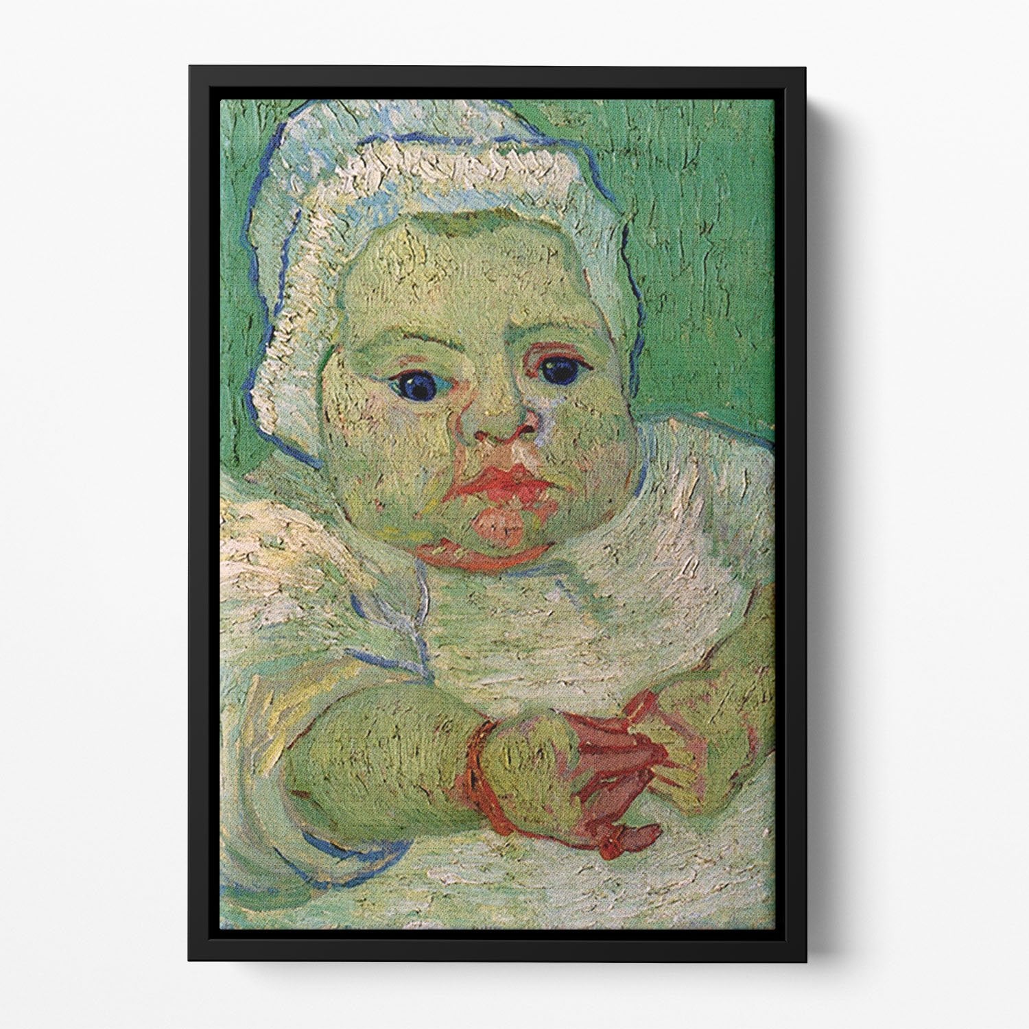 The Baby Marcelle Roulin by Van Gogh Floating Framed Canvas