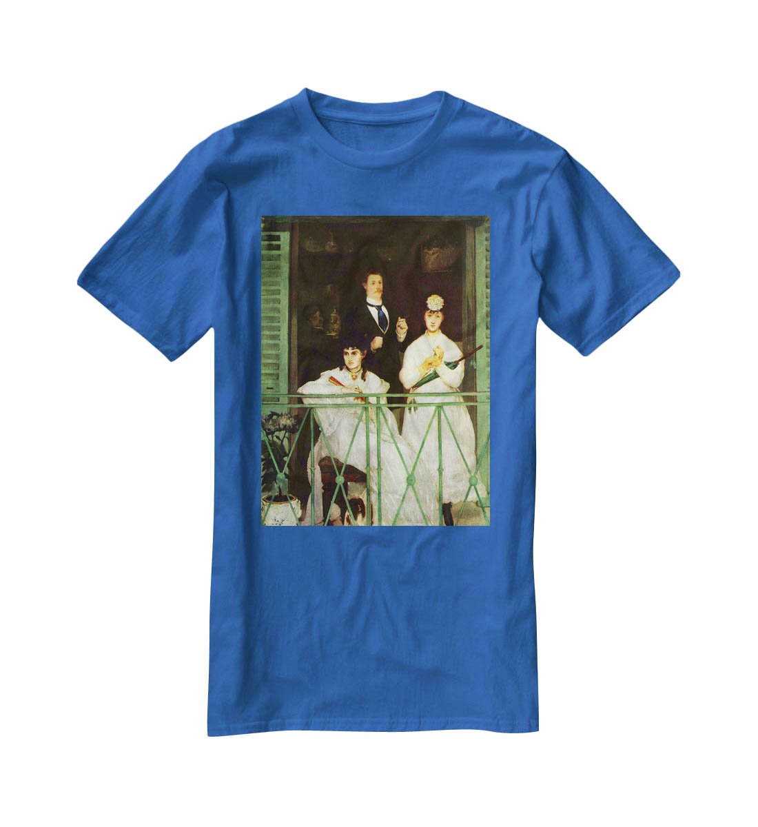 The Balcony by Manet T-Shirt - Canvas Art Rocks - 2