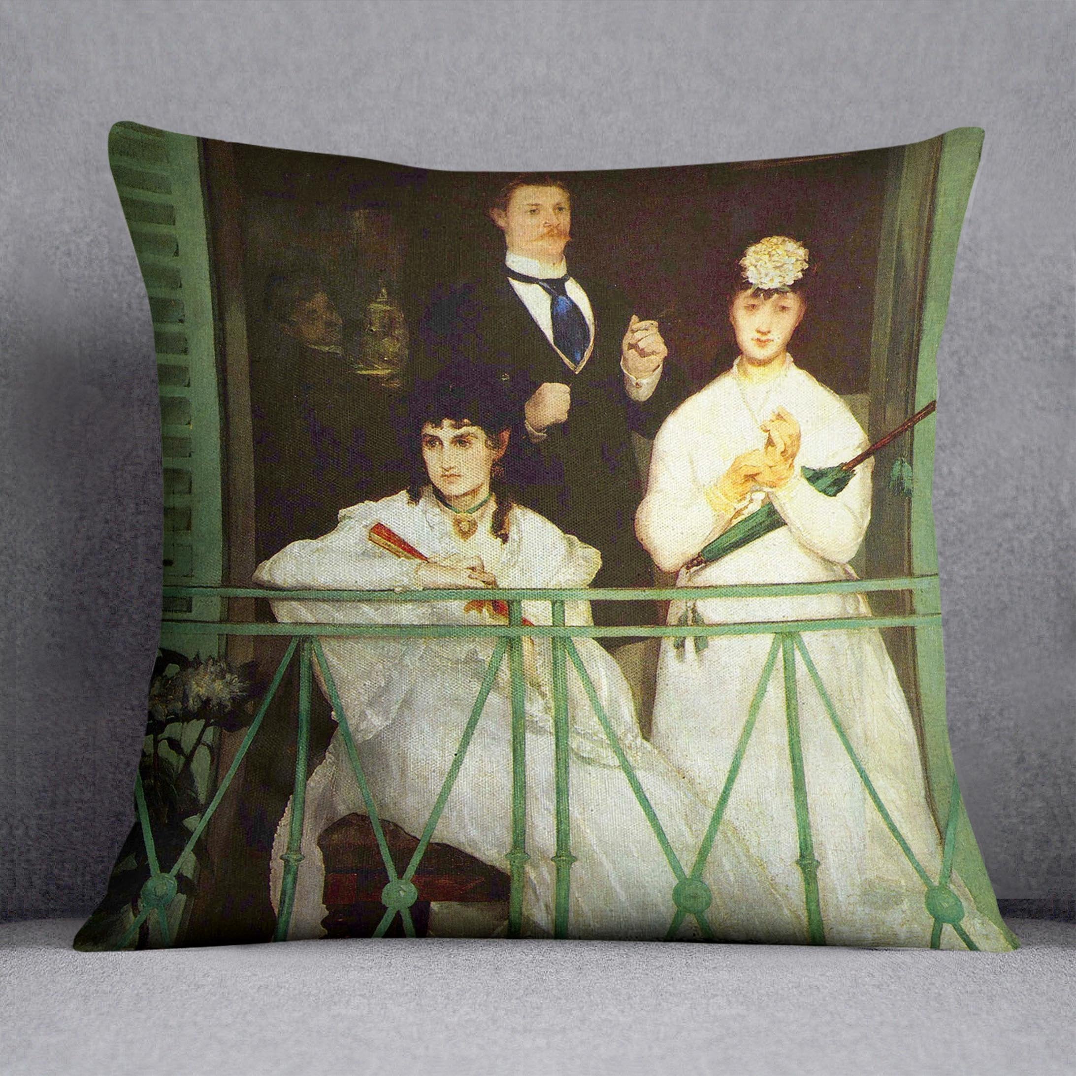 The Balcony by Manet Throw Pillow