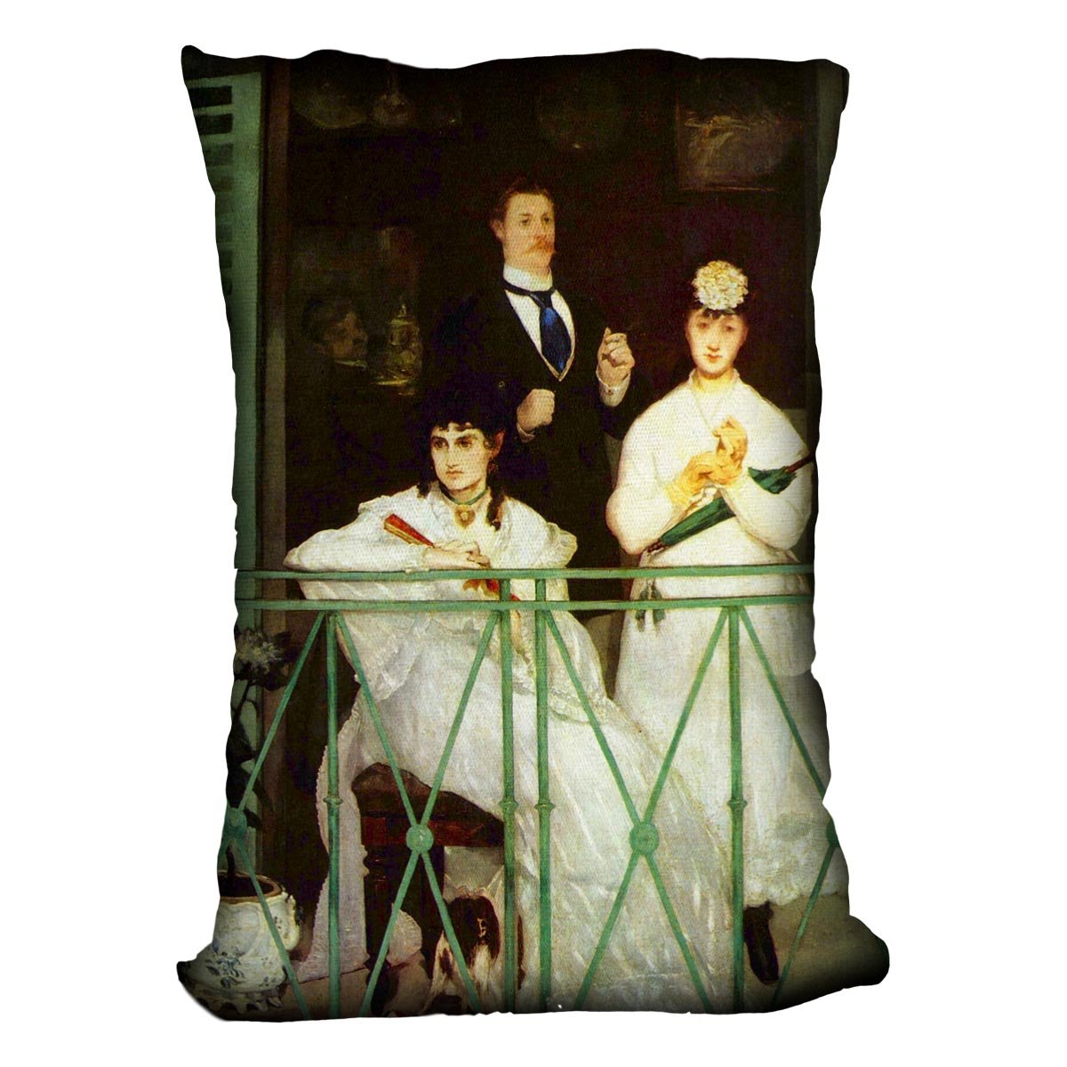The Balcony by Manet Throw Pillow