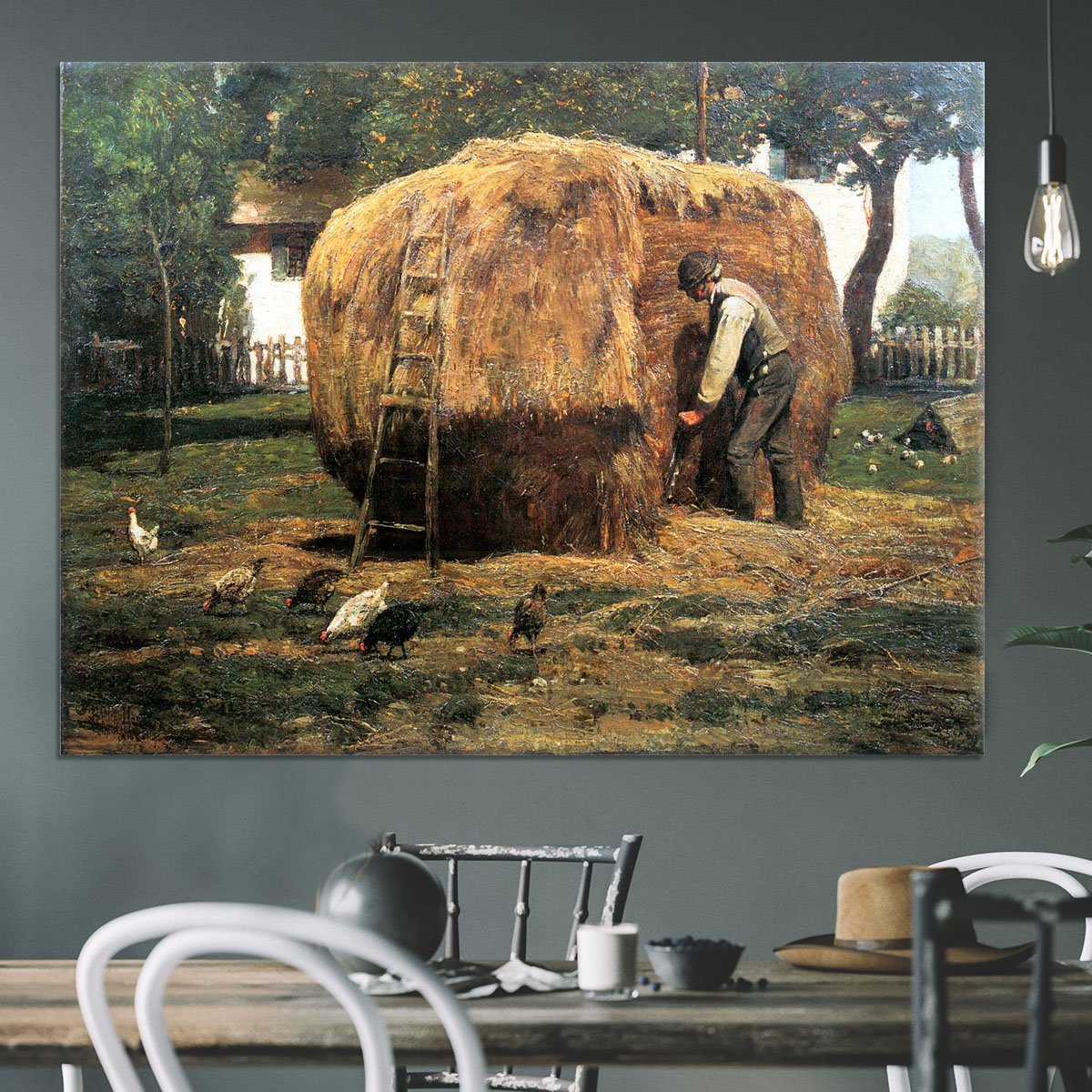 The Barnyard by Hassam Canvas Print or Poster