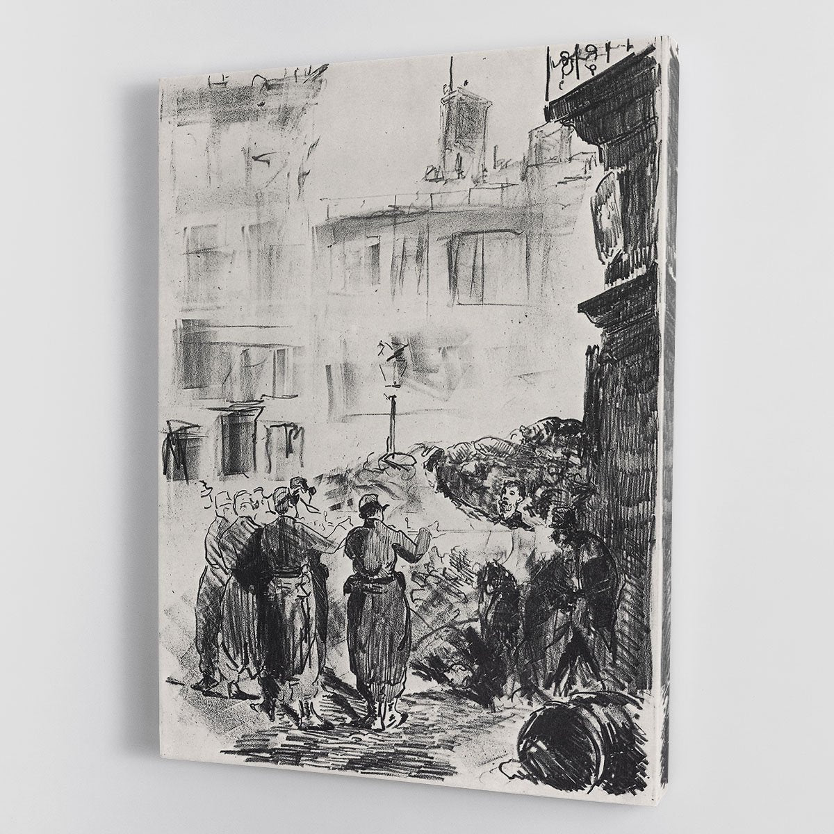 The Barricade by Manet Canvas Print or Poster