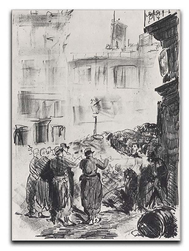 The Barricade by Manet Canvas Print or Poster  - Canvas Art Rocks - 1