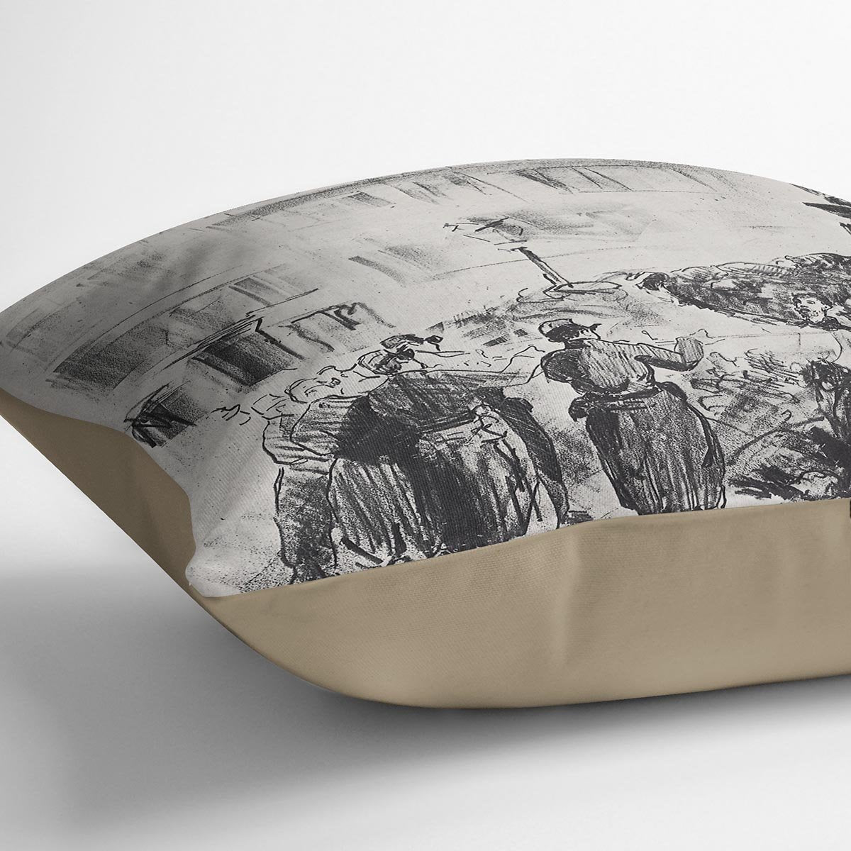 The Barricade by Manet Throw Pillow