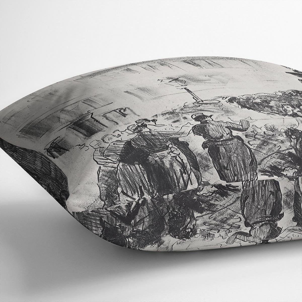The Barricade by Manet Throw Pillow