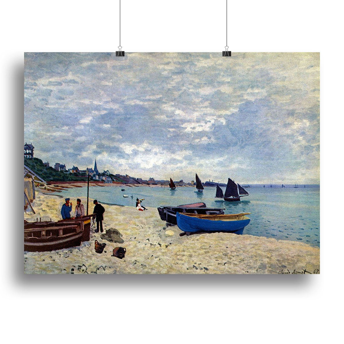 The Beach at Sainte Adresse 2 by Monet Canvas Print or Poster