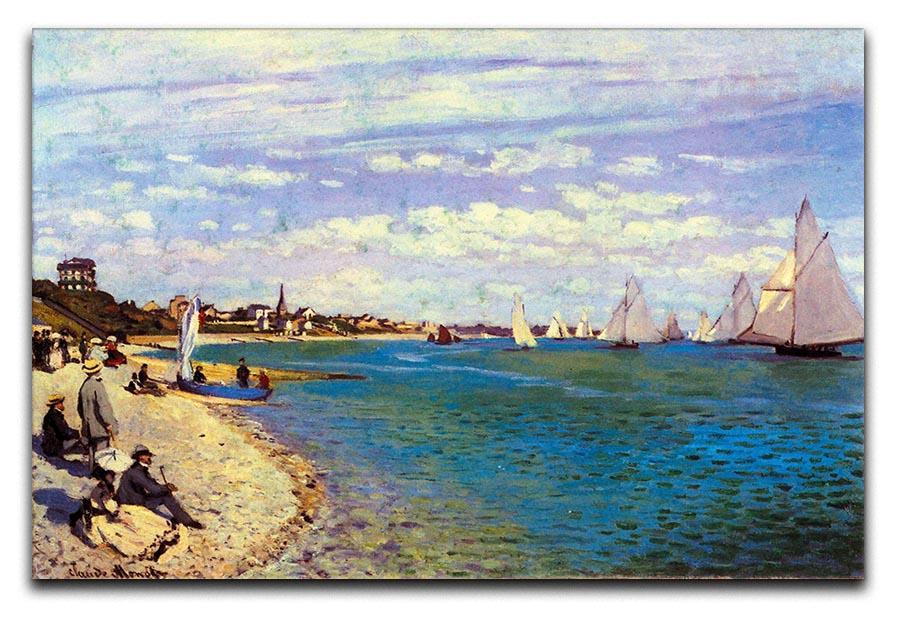 The Beach at Sainte Adresse by Monet Canvas Print & Poster  - Canvas Art Rocks - 1