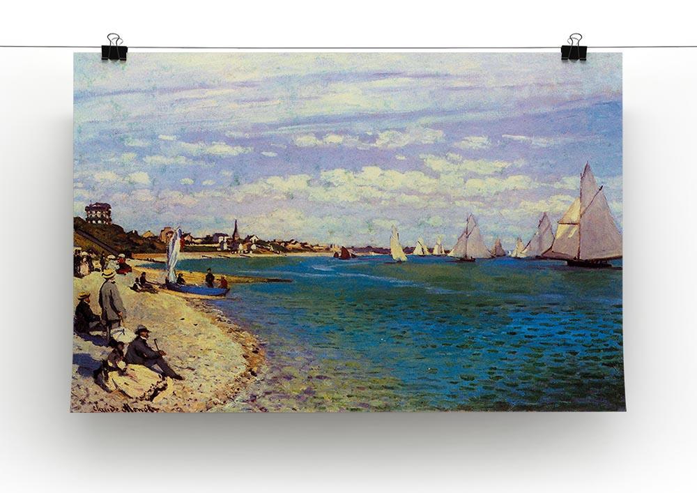 The Beach at Sainte Adresse by Monet Canvas Print & Poster - Canvas Art Rocks - 2