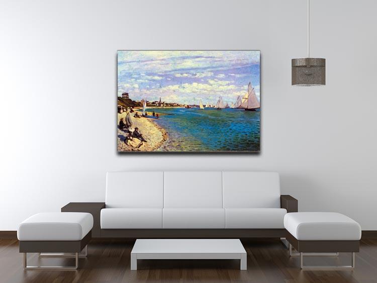 The Beach at Sainte Adresse by Monet Canvas Print & Poster - Canvas Art Rocks - 4
