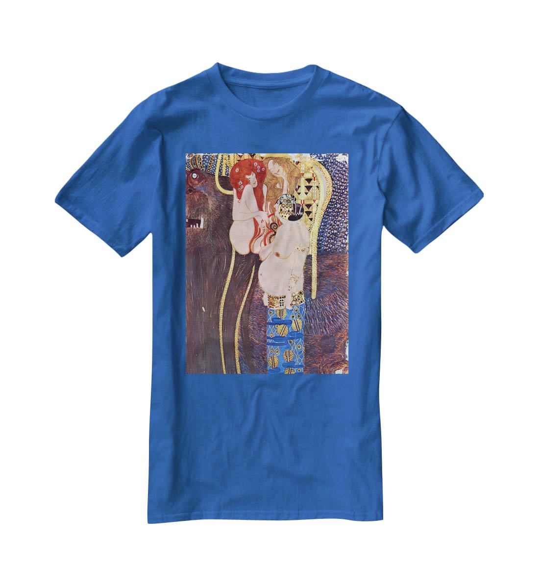 The Beethoven Freize 2 by Klimt T-Shirt - Canvas Art Rocks - 2