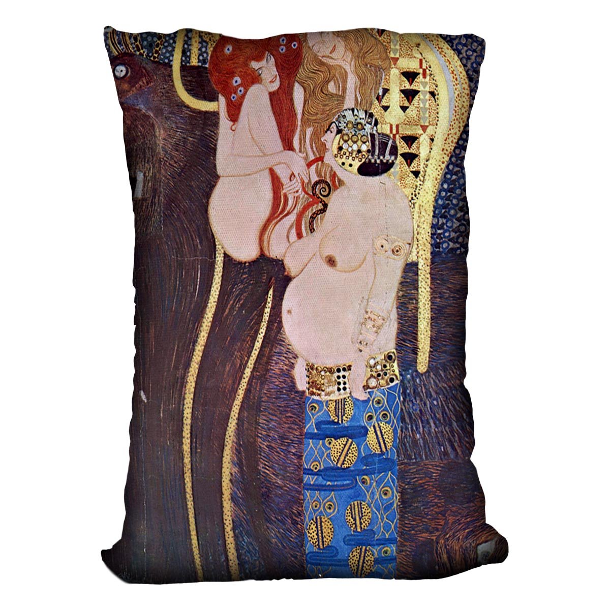 The Beethoven Freize 2 by Klimt Throw Pillow