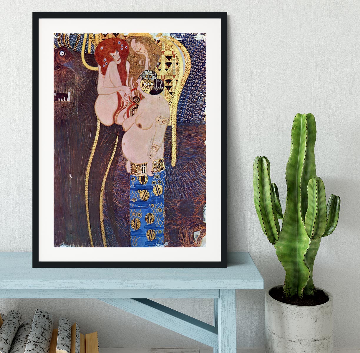 The Beethoven Freize 2 by Klimt Framed Print - Canvas Art Rocks - 1