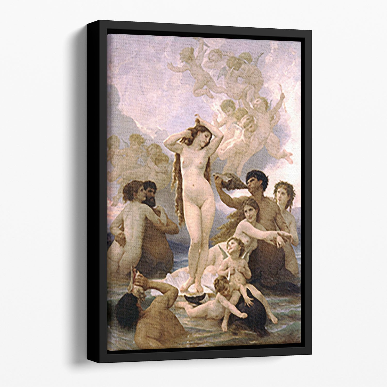 The Birth of Venus By Bouguereau Floating Framed Canvas