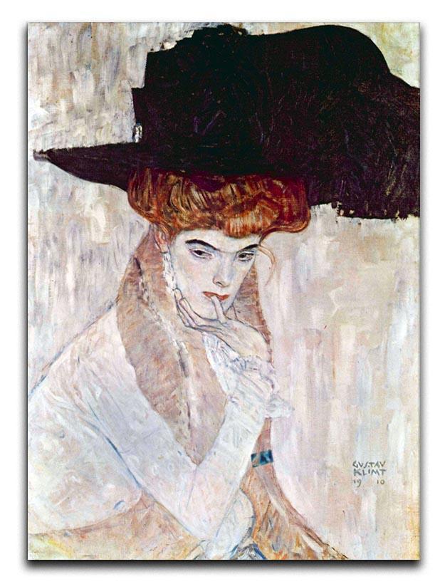 The Black Hat by Klimt Canvas Print or Poster  - Canvas Art Rocks - 1