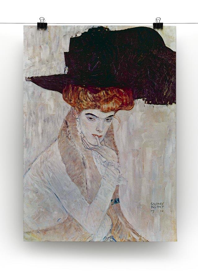 The Black Hat by Klimt Canvas Print or Poster - Canvas Art Rocks - 2