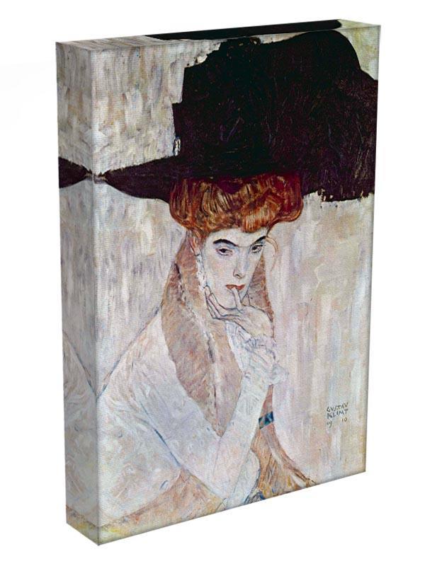 The Black Hat by Klimt Canvas Print or Poster - Canvas Art Rocks - 3