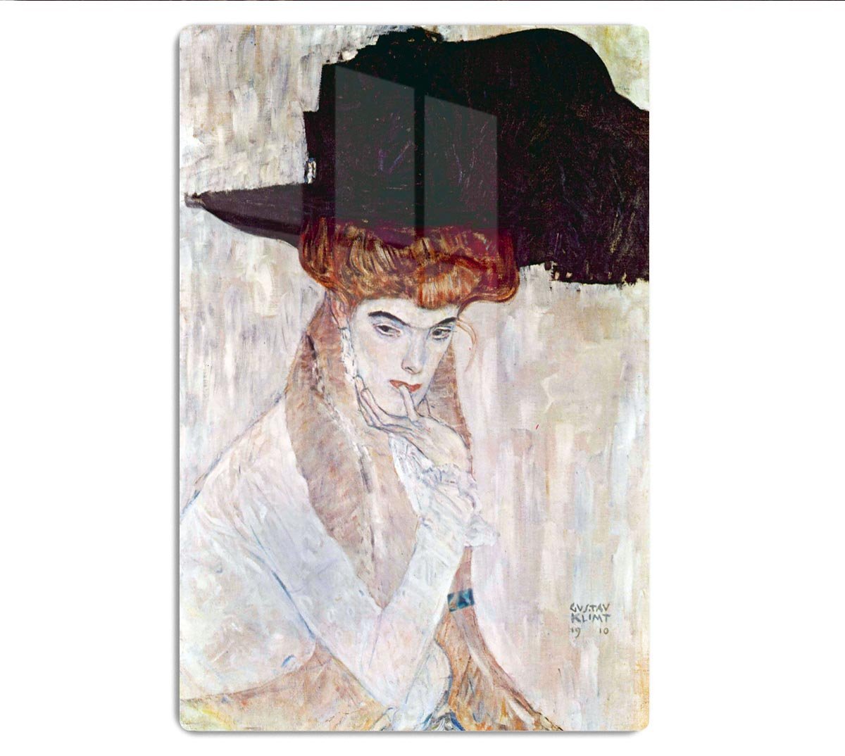 The Black Hat by Klimt HD Metal Print