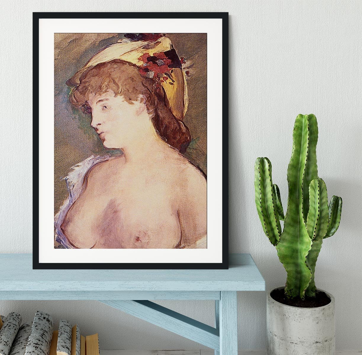 The Blond Nude by Manet Framed Print - Canvas Art Rocks - 1