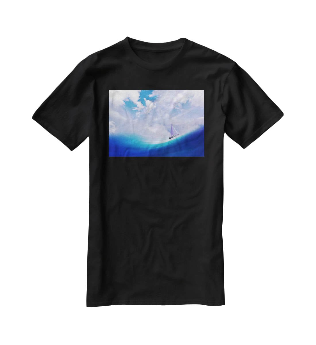 The Blue Sea T-Shirt - Canvas Art Rocks - 1