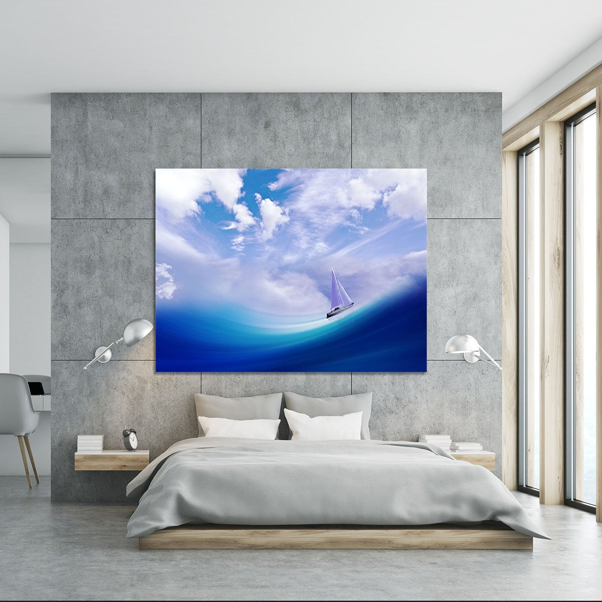 The Blue Sea Canvas Print or Poster