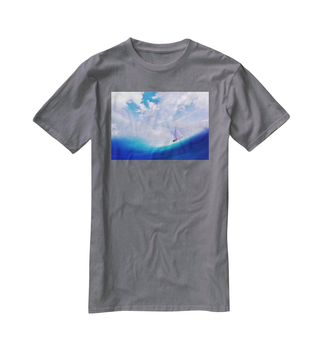 The Blue Sea T-Shirt - Canvas Art Rocks - 3