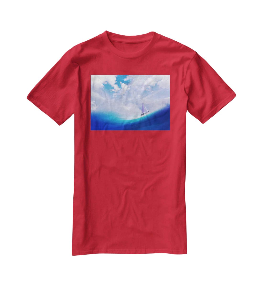 The Blue Sea T-Shirt - Canvas Art Rocks - 4