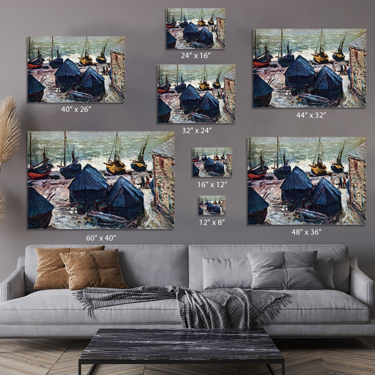 The Boats by Monet Canvas Print or Poster