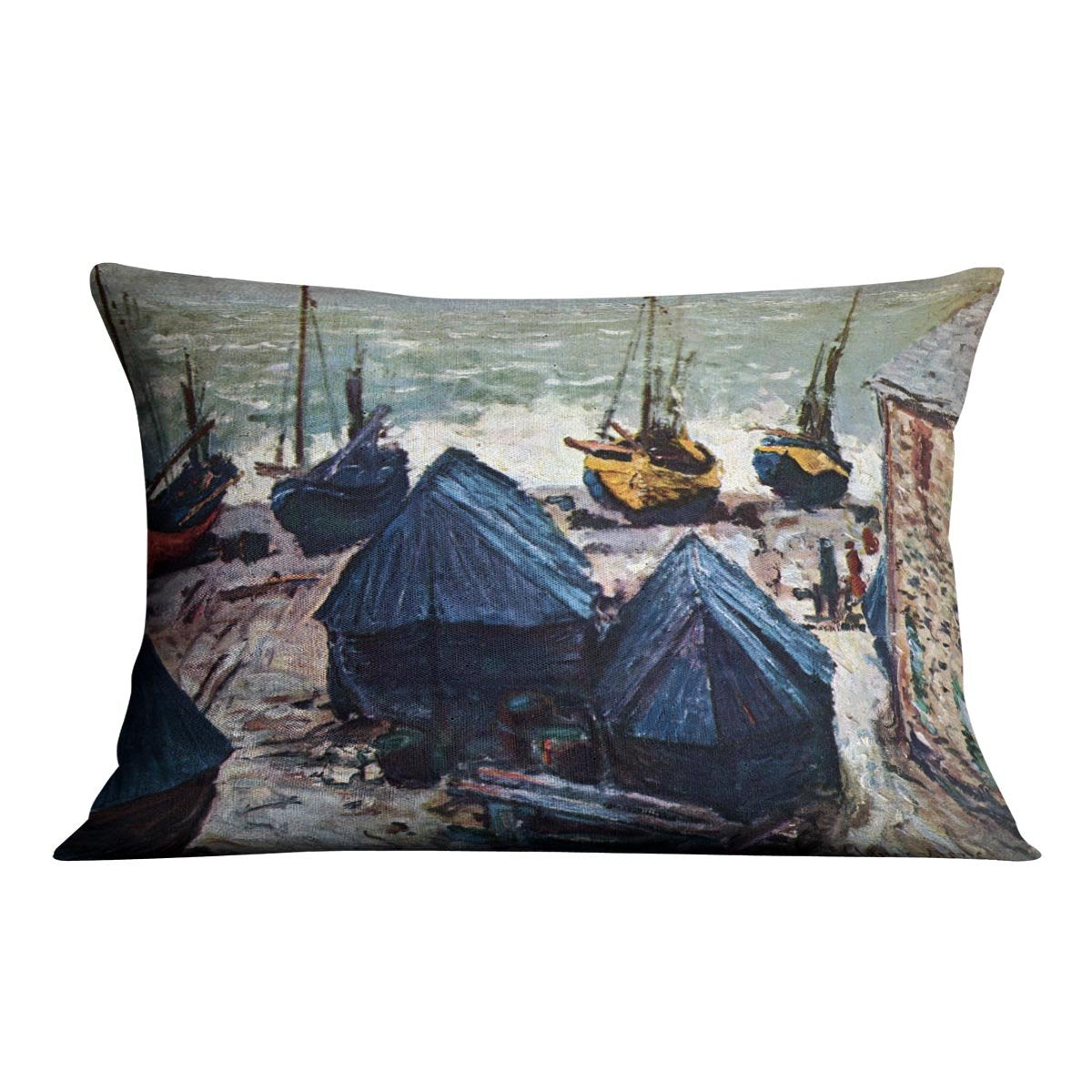 The Boats by Monet Throw Pillow