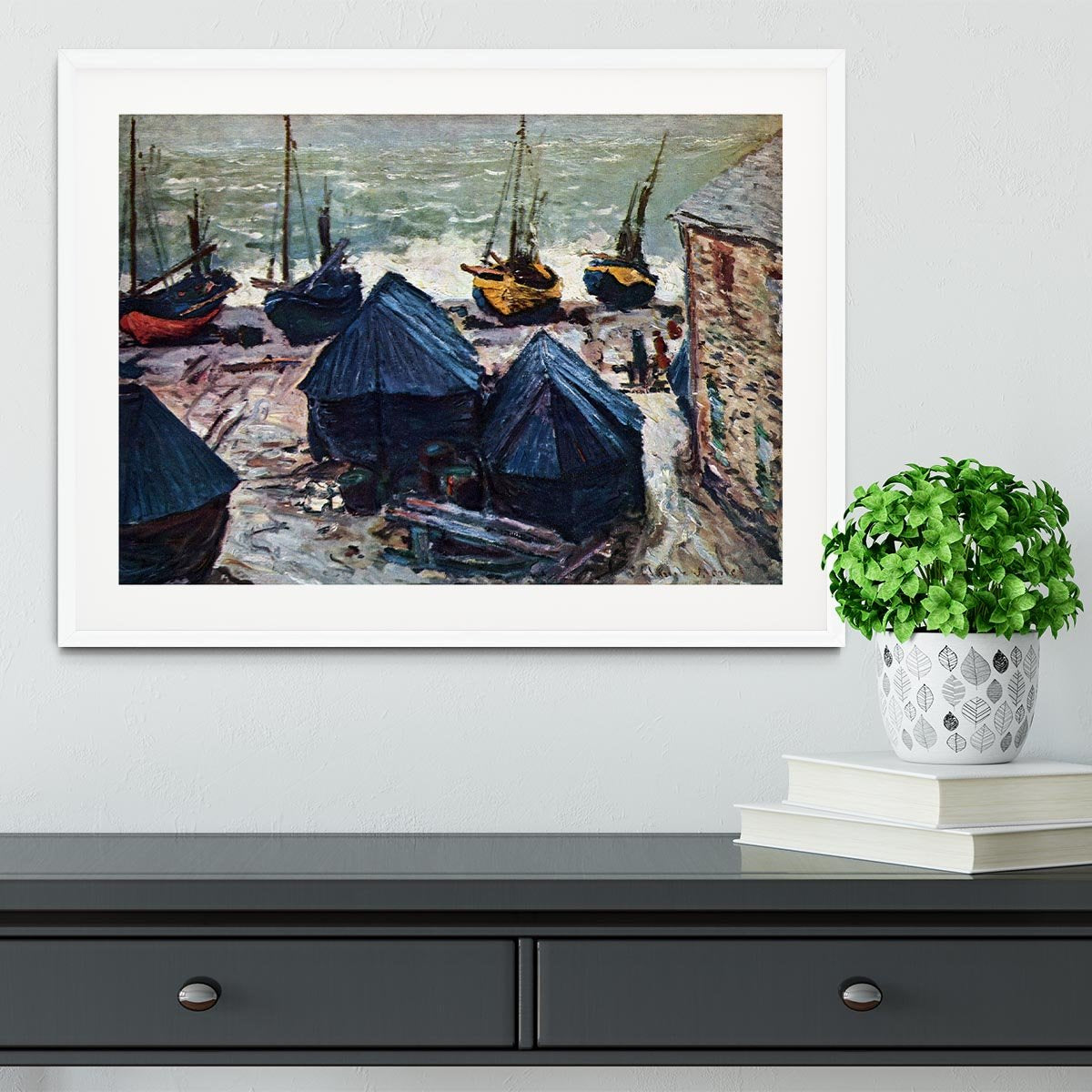 The Boats by Monet Framed Print - Canvas Art Rocks - 5