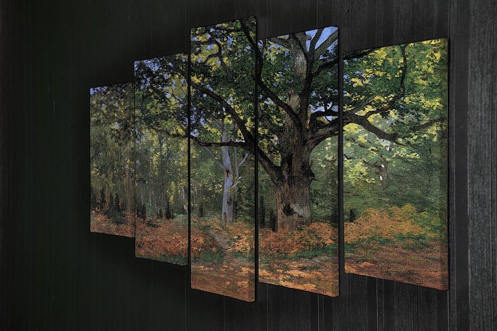 The Bodmer oak Fontainbleau forest by Monet 5 Split Panel Canvas - Canvas Art Rocks - 2