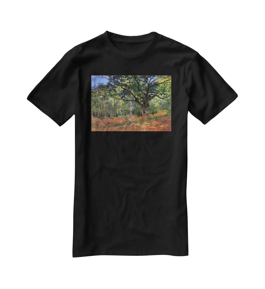 The Bodmer oak Fontainbleau forest by Monet T-Shirt - Canvas Art Rocks - 1