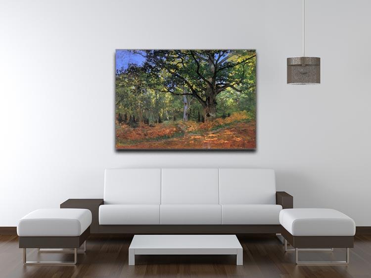 The Bodmer oak Fontainbleau forest by Monet Canvas Print & Poster - Canvas Art Rocks - 4